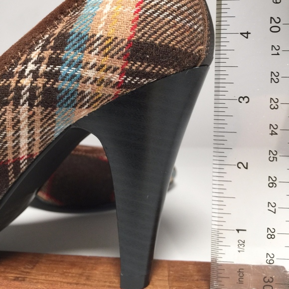 Street Feet Pumps, Plaid,  Brown, Teal, Tan - 014 - Picture 8 of 8